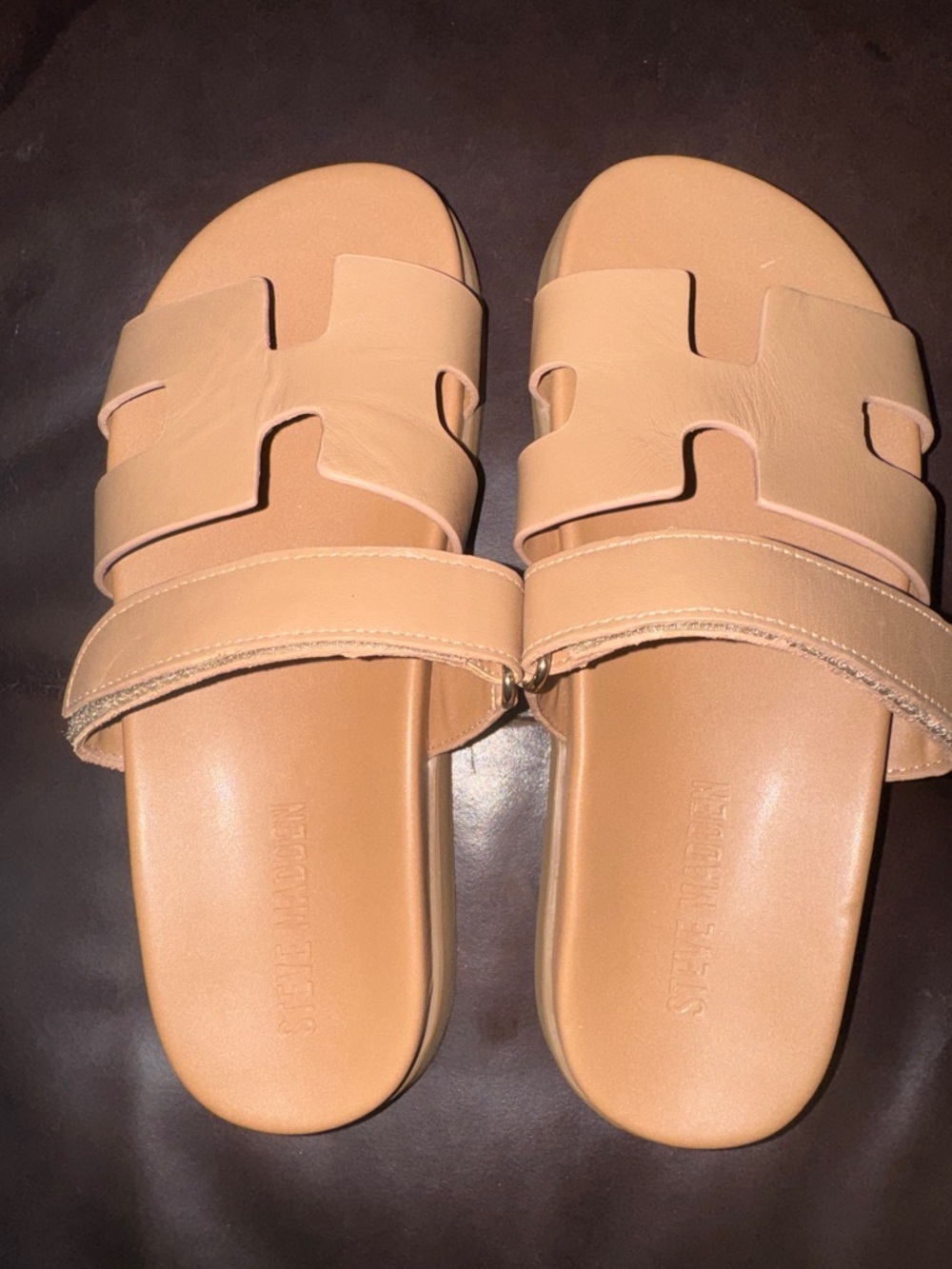 Steve Madden 
Women’s Tan Slide Sandals  size 7 - Picture 2 of 9